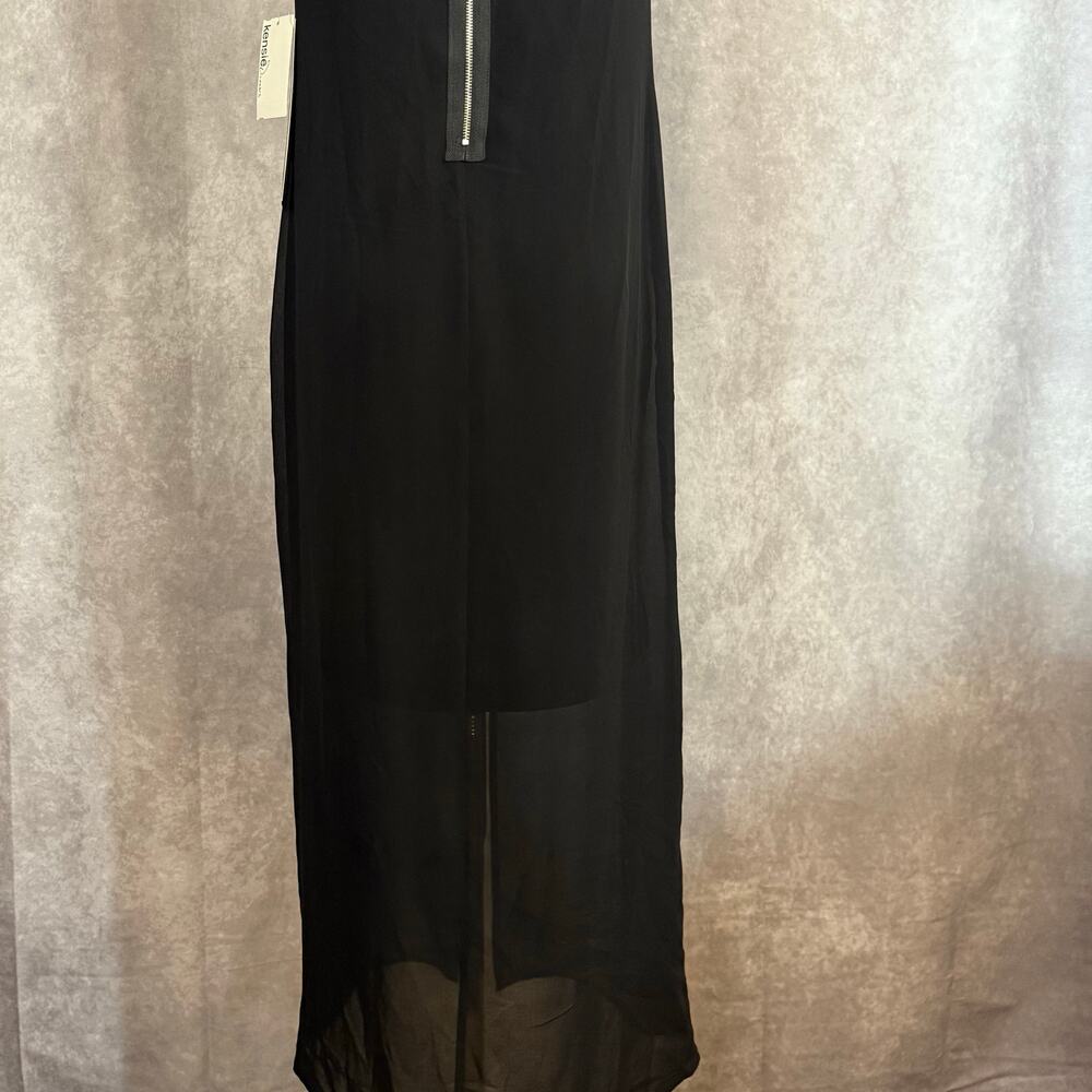 Kensie Black Sheer Formal Overlay Dress with Slip illusion neckline– Size 4 - Picture 10 of 11